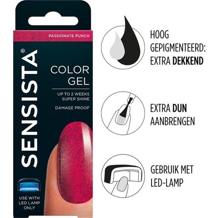 

Sensista Color Gel Passionate Punch — красный/розовый с блестками