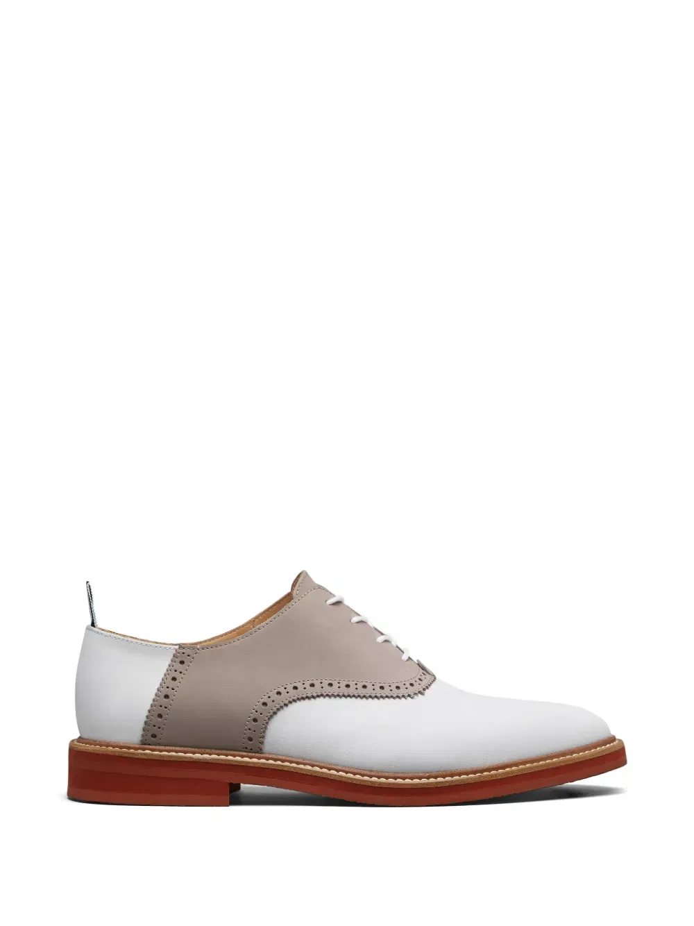 Оксфордские туфли с цветовыми блоками Thom Browne, белый