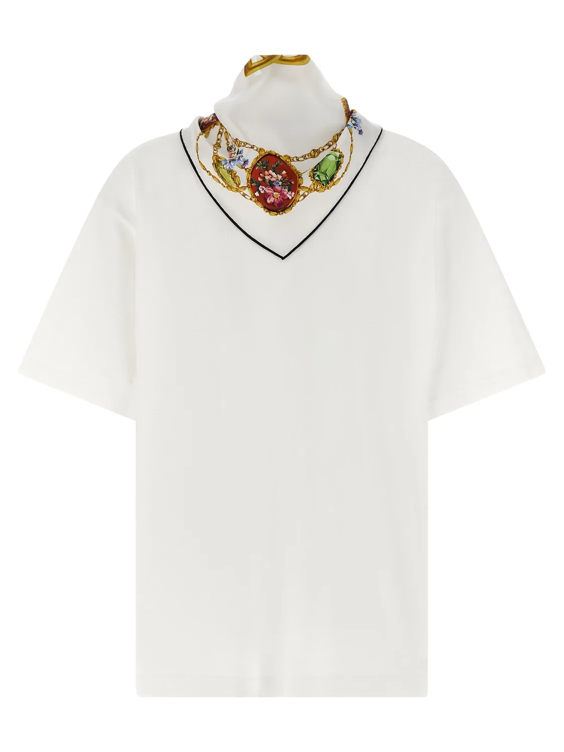 Футболка с шарфом DOLCE & GABBANA, белый — фото 3