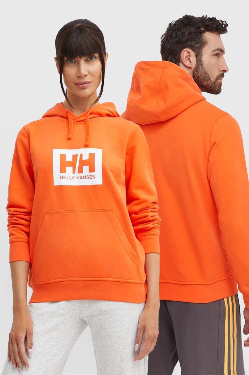 

Хлопковая толстовка Helly Hansen, оранжевый