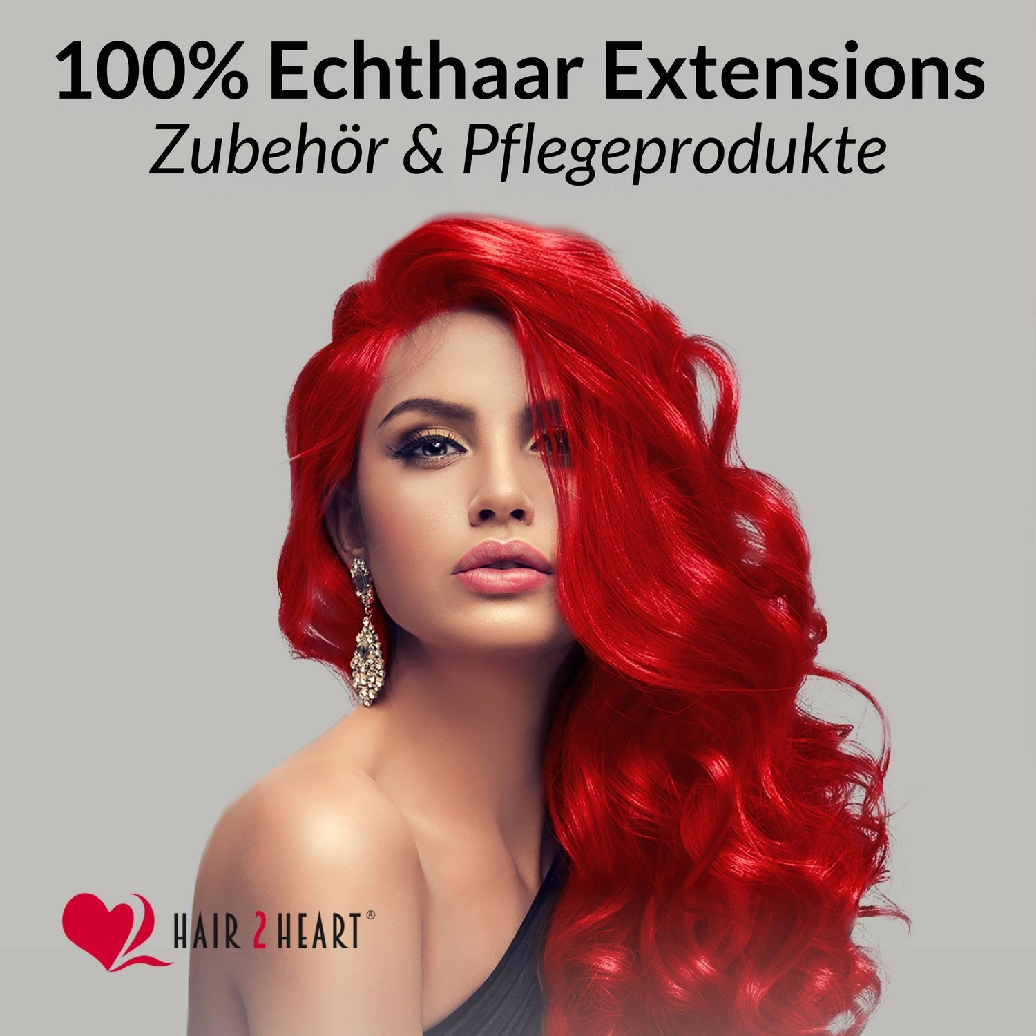 Накладные волосы microring extensions echthaar #0/44 rot-intensiv 1g Hair2Heart, количество 25 шт. — фото 2