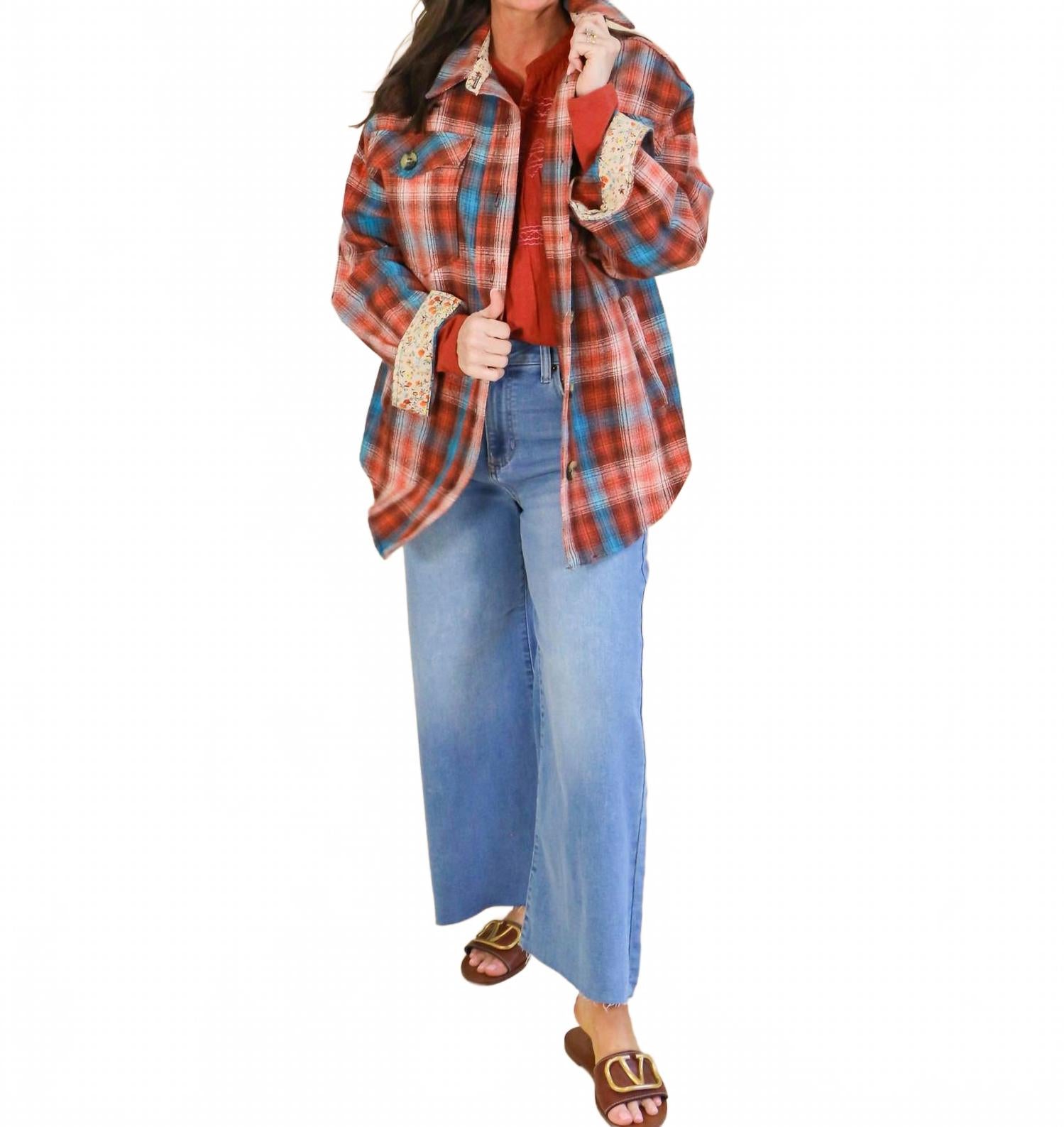 

Клетчатая рубашка-куртка в разноцветную клетку Ivy Jane, мультиколор