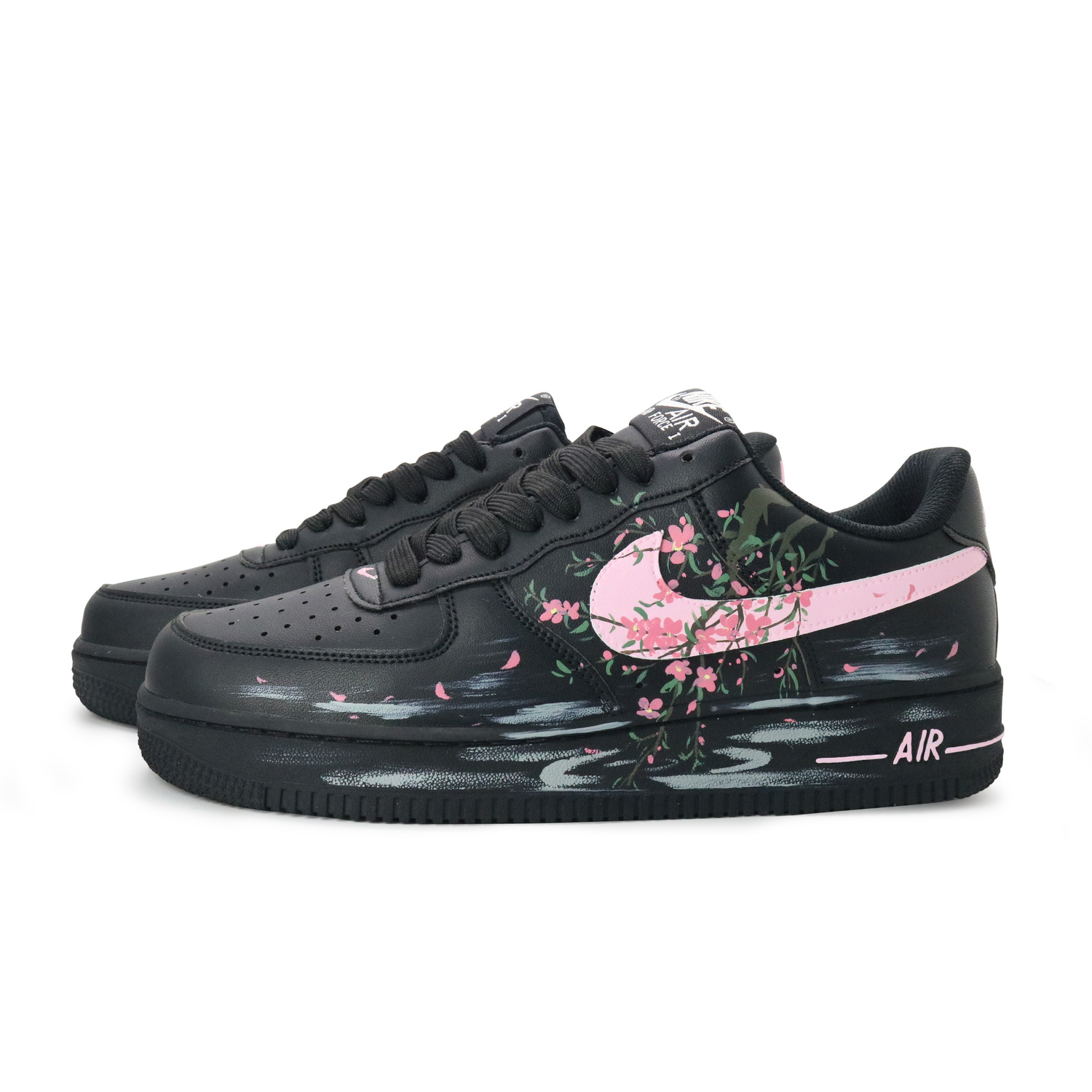 Кроссовки Nike Air Force 1 скейтерские мужские низкие сливово-розовые с коричневым и черным в шоппере, цвет Black Shopping Bag — фото 3