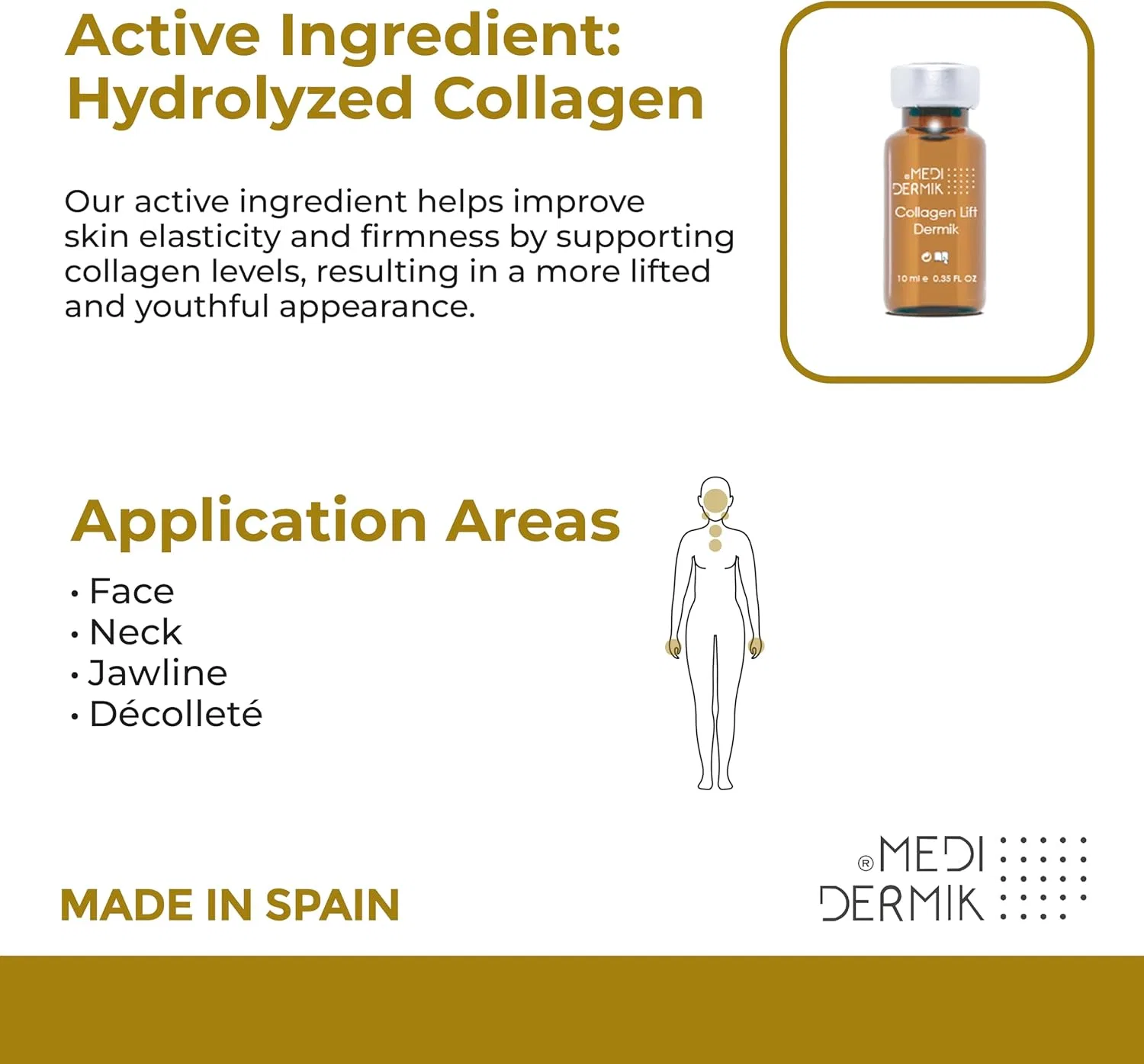 Сыворотка Medidermik — Лифтинговая Collagen Lift Dermik 5 ампул по, 10 мл — фото 3
