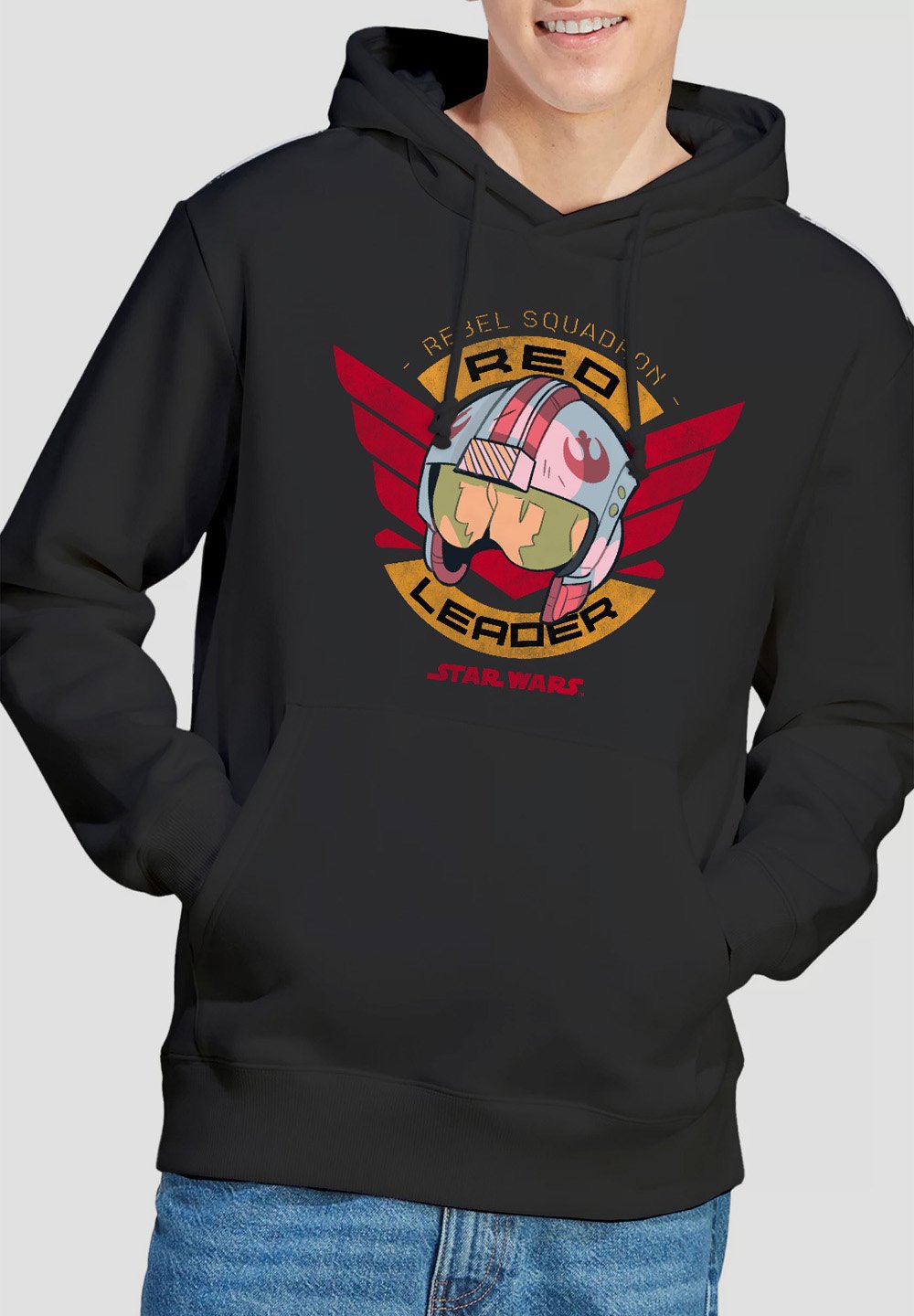 

Толстовка с капюшоном RED LEADER PRINT Star Wars, черный