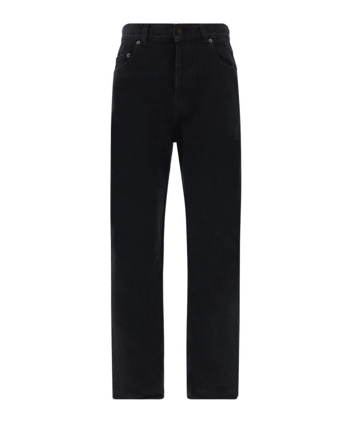 

Классические джинсы из хлопка Saint Laurent, черный