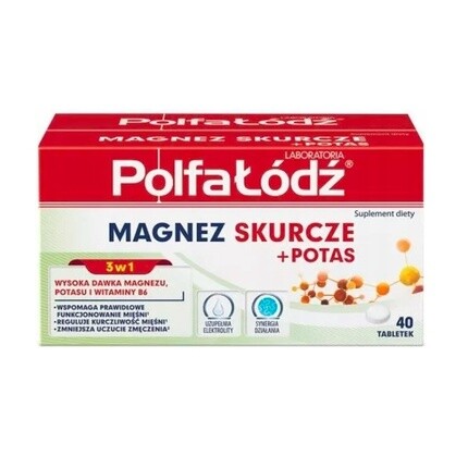 

Магний спазмы калий 40 таблеток Laboratoria Polfa Lodz