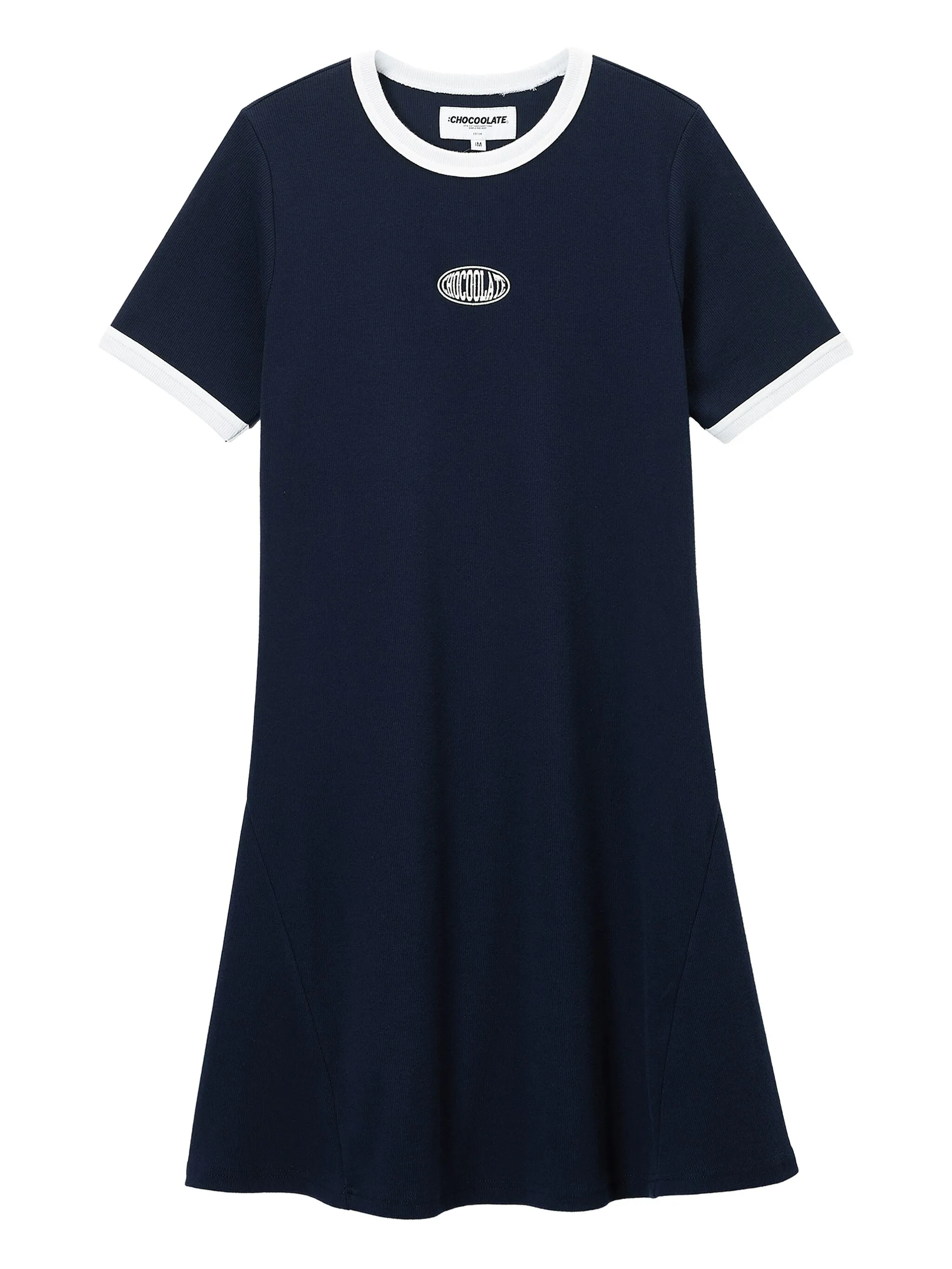 

Платье-футболка с контрастной отделкой Chocoolate, синий