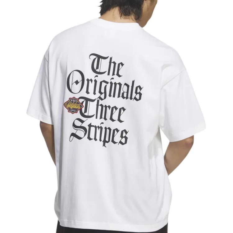 Футболка мужская белая crew neck moderate Adidas Originals, White — фото 4