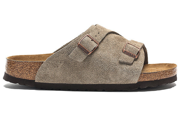 Тапочки zrich soft footbed suede leather 'taupe' Birkenstock, коричневый — фото 2