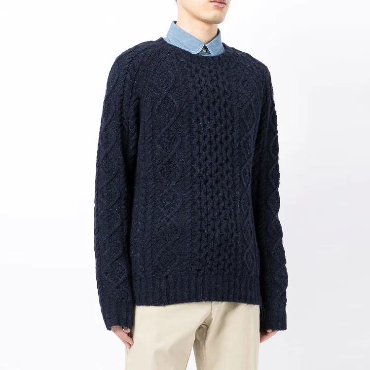 Джемпер с длинным рукавом из коса-вязания Polo Ralph Lauren, Blue — фото 4