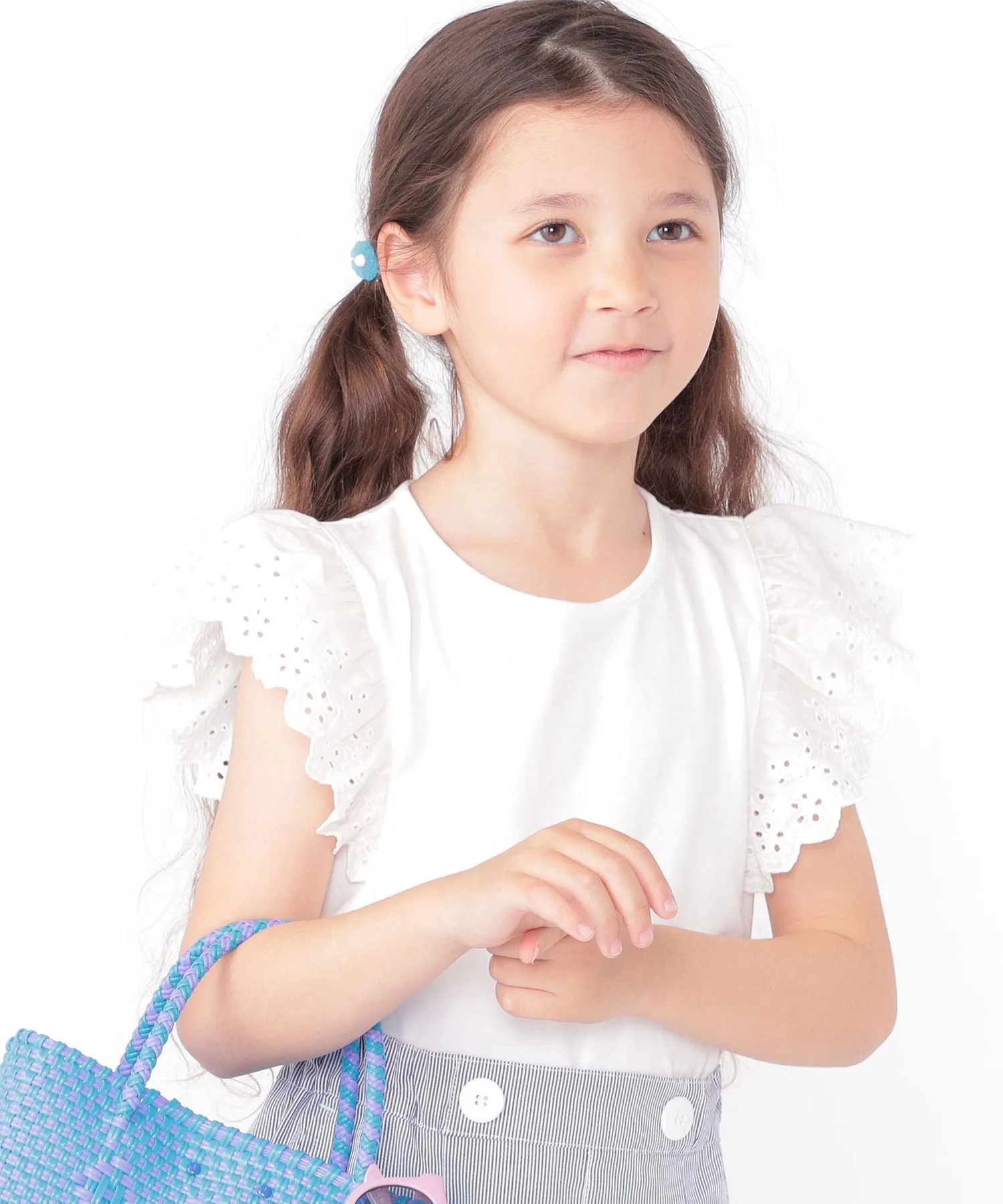 Детская футболка с кружевными оборками SHIPS KIDS белая — фото 4