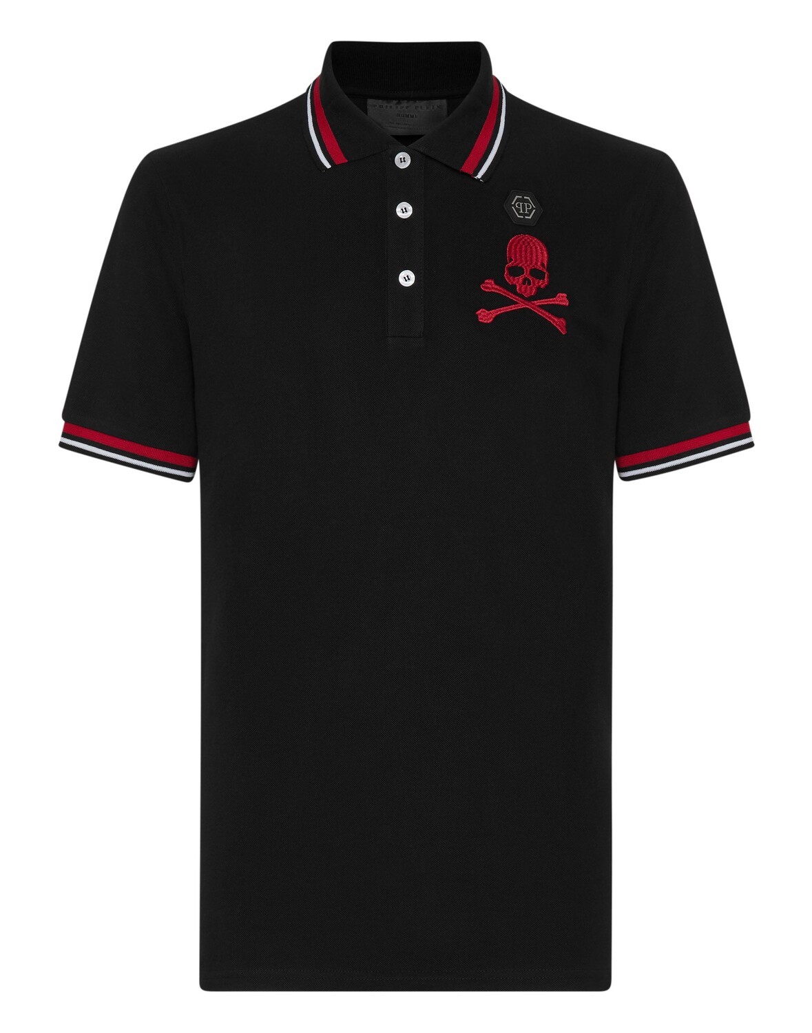 

Рубашка-поло приталенного кроя SS Skull&Bones Philipp Plein, черный