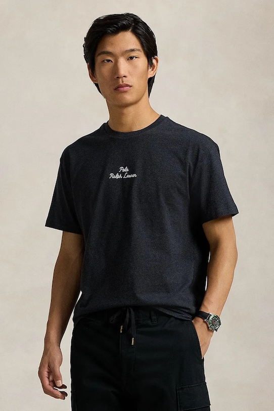 

Хлопковая футболка Polo Ralph Lauren, черный