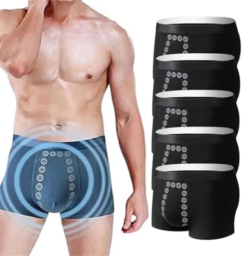 Боксеры дышащие, магнитная терапия, Black-5pcs GENERIC