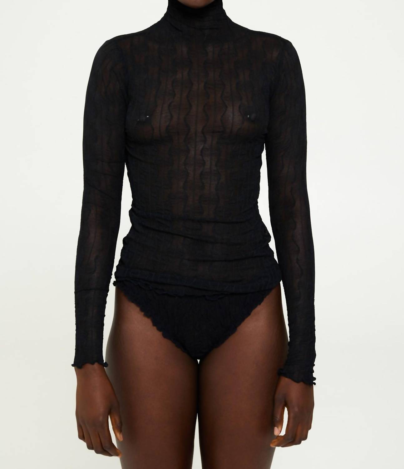 

Топ Ross Mockneck черного цвета FIND ME NOW