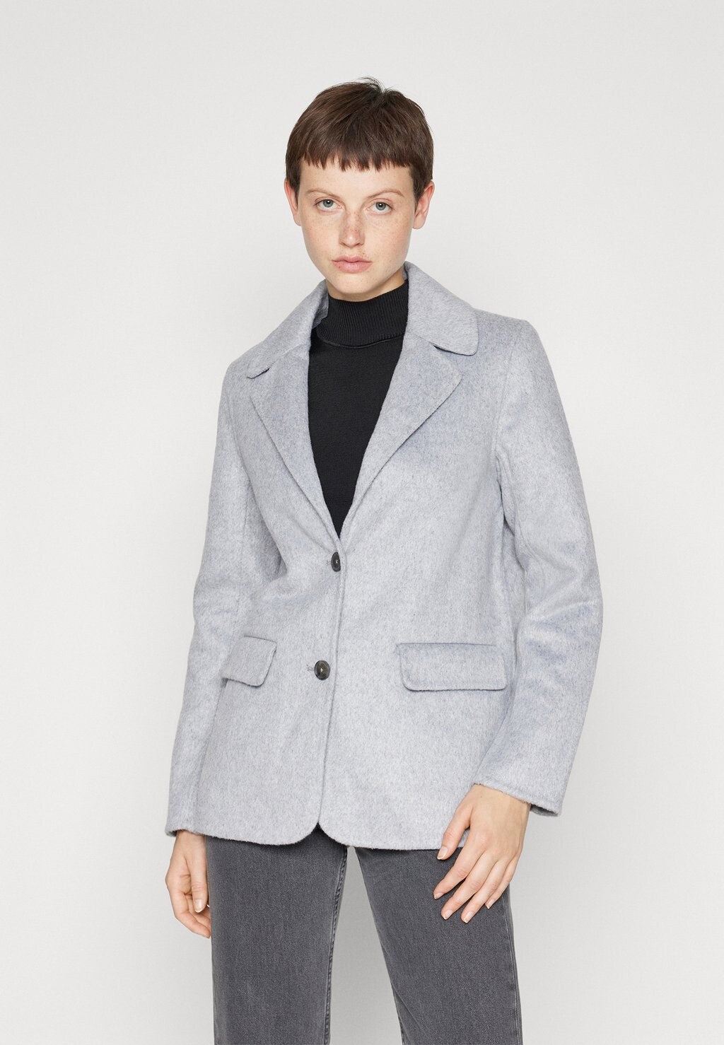 

Пиджак Abercrombie & Fitch DOUBLE CLOTH, цвет light grey