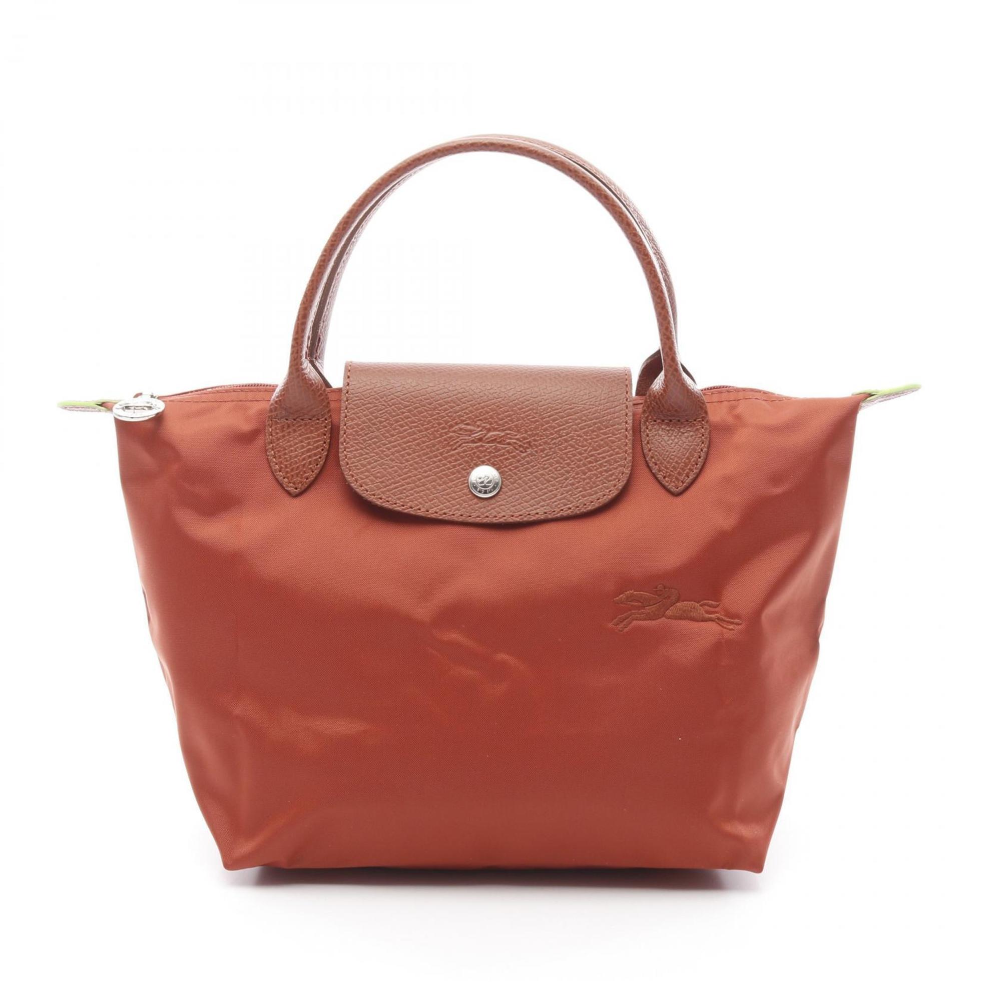 

Longchamp Le Pliage Нейлоновая кожаная сумка-тоут, Bordeaux