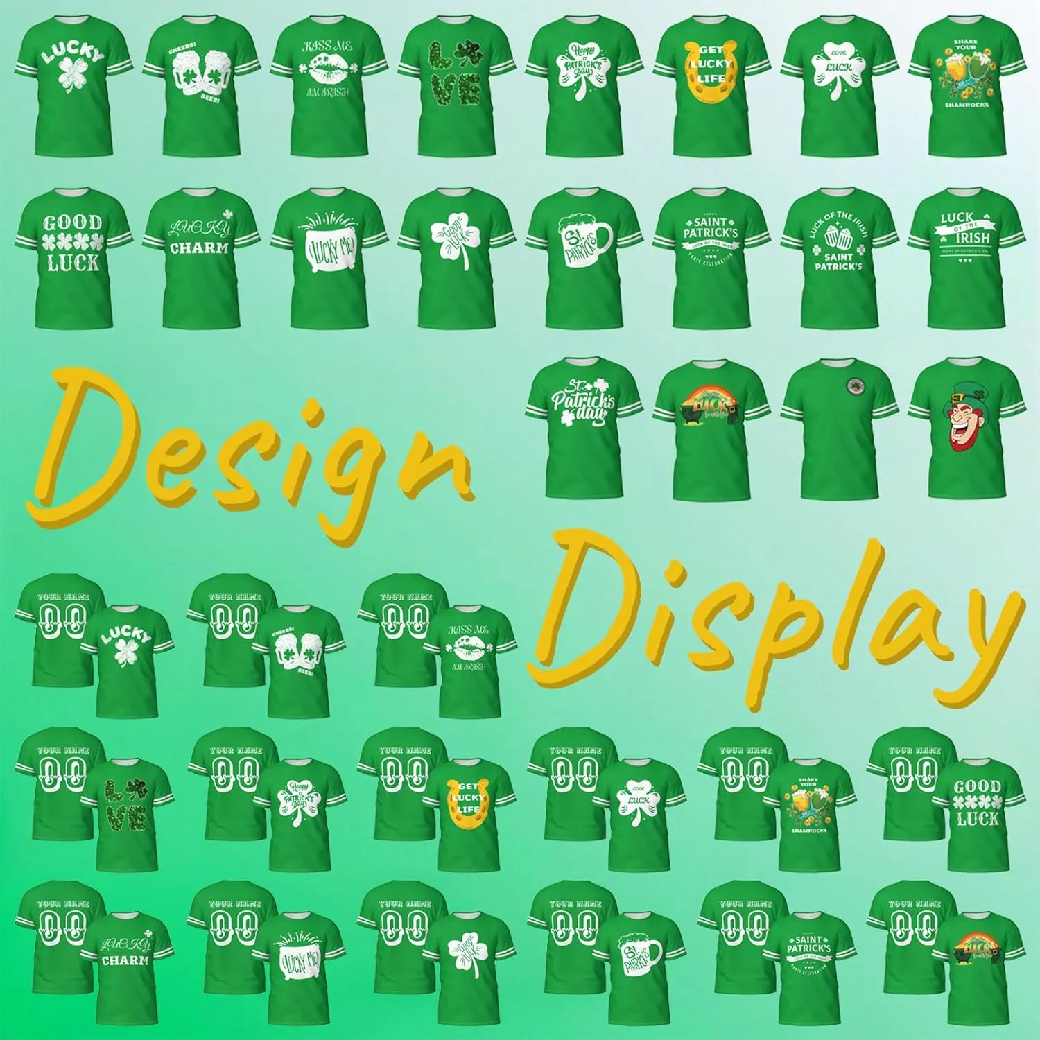 Футболка Custom St. Patrick's Day с именем и номером — фото 2