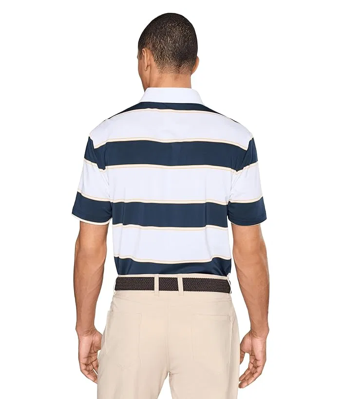 Поло Adidas Golf Ultimate365+ Jumbo Stripe CLIMACOOL, белый/темно-синий — фото 4