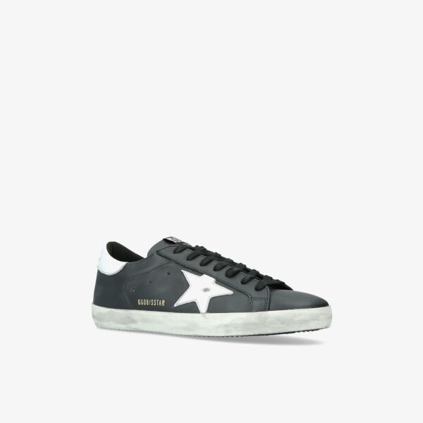Кожаные низкие кеды Superstar с аппликацией в виде звезд Golden Goose, черный — фото 3