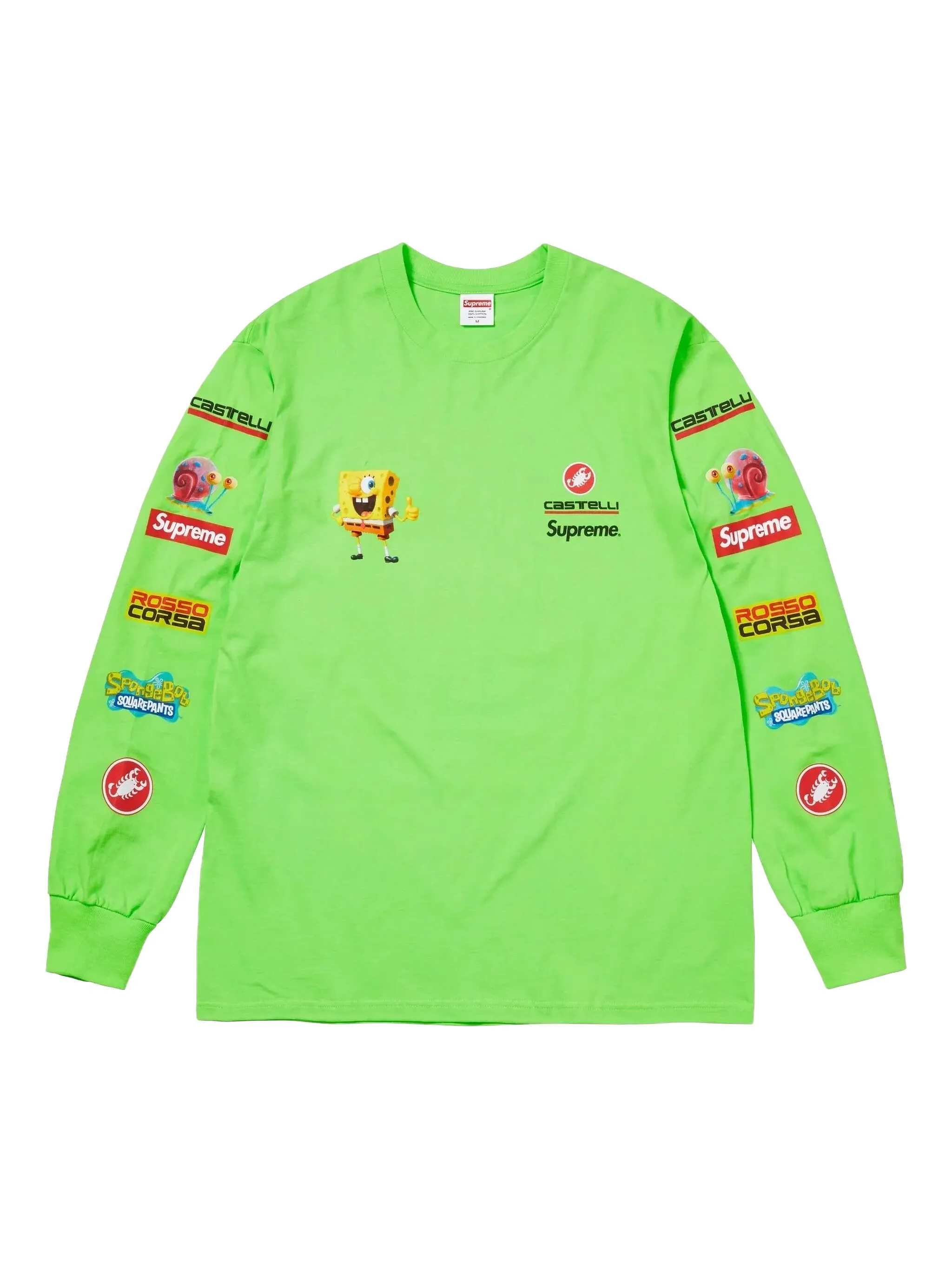 Футболка из коллаборации с SpongeBob x Castelli Racing Supreme, зеленый — фото 2