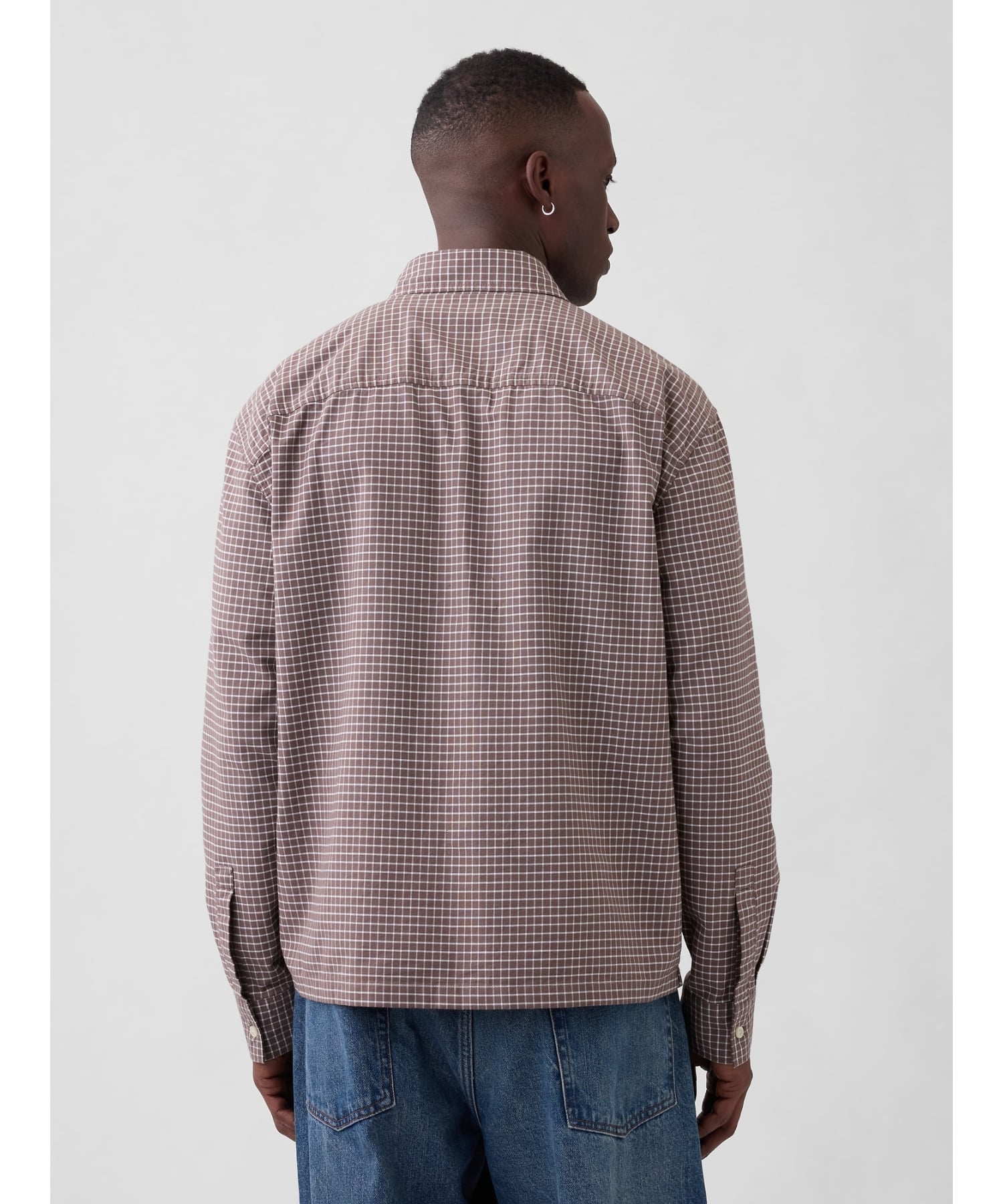 (U) Рубашка Оксфорд свободного кроя GAP, BROWN_PLAID