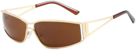 

Солнцезащитные очки для женщин и мужчин, большие солнцезащитные очки с градиентным переходом, очки в стиле стимпанк, солнцезащитные очки MTZJH, Golden Tea