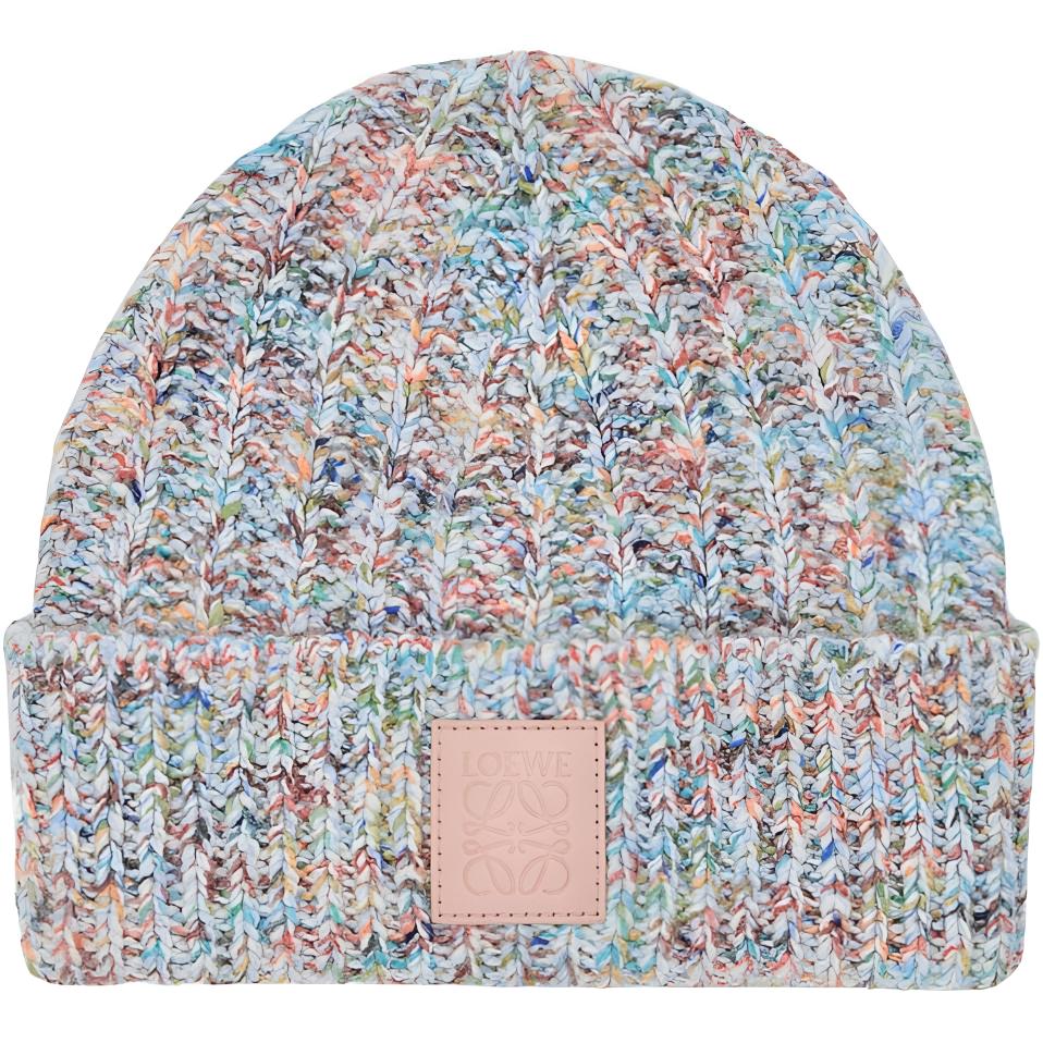

Шапка с ребристым логотипом LOEWE, мультиколор