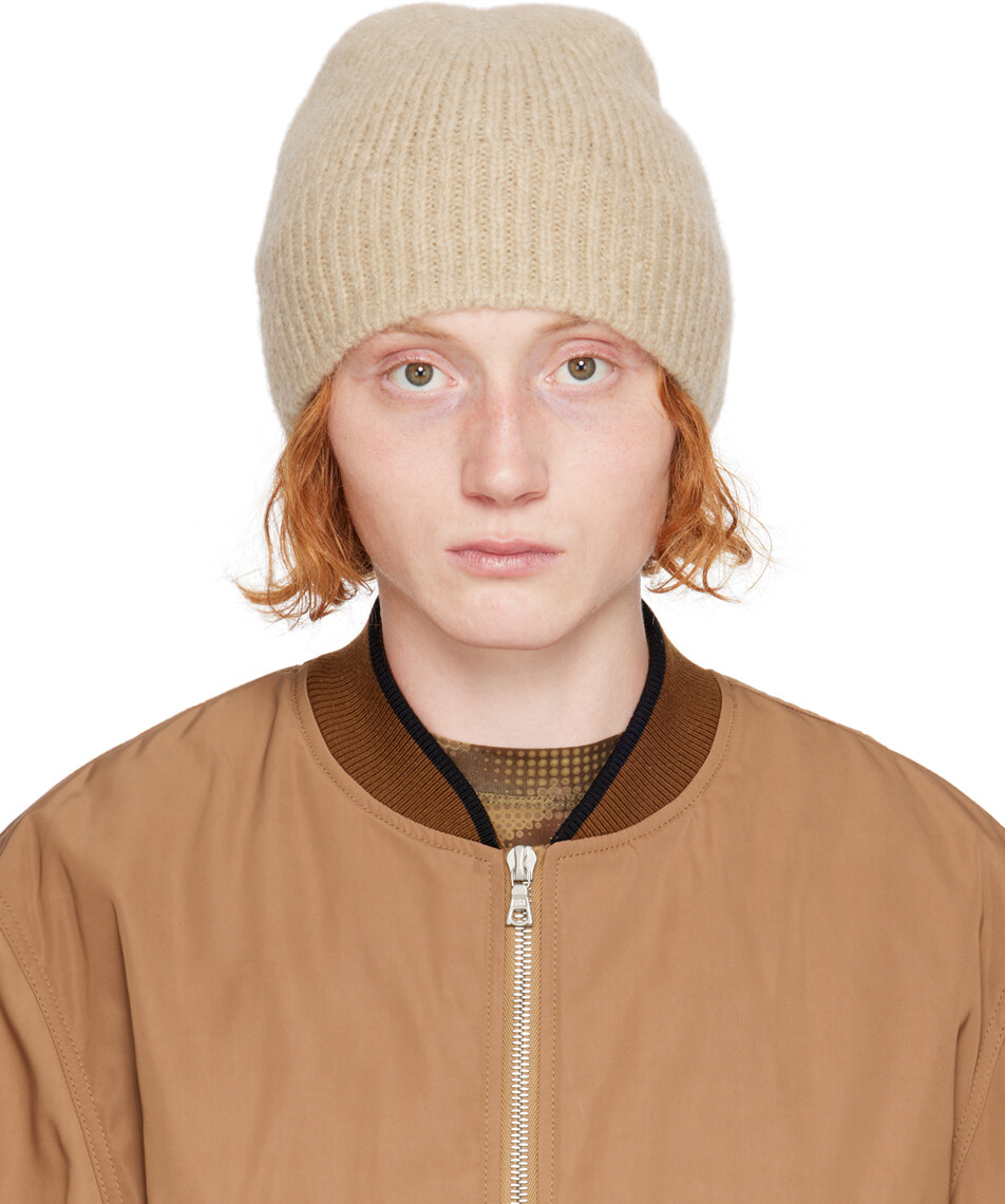 

Бежевая шапка из шерсти альпаки и мериноса Dries Van Noten