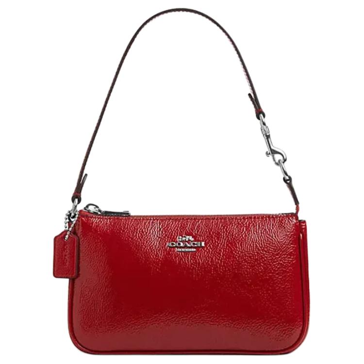 

COACH Нолитская кожаная сумка через плечо с бахромой женская красная