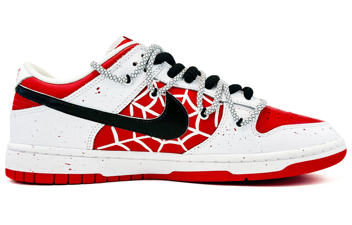 

Кроссовки Nike Dunk Skateboarding Shoes Men Low-top Dark Team Red/Summit White/White/Black, темно-красный/белый/белый/черный