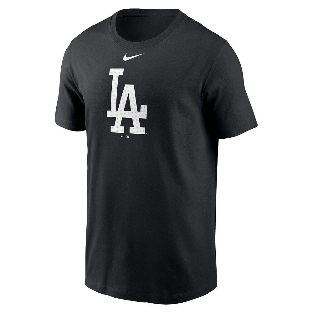 Мужская черная футболка с логотипом Nike Los Angeles Dodgers Fuse, цвет Lad Black — фото 3