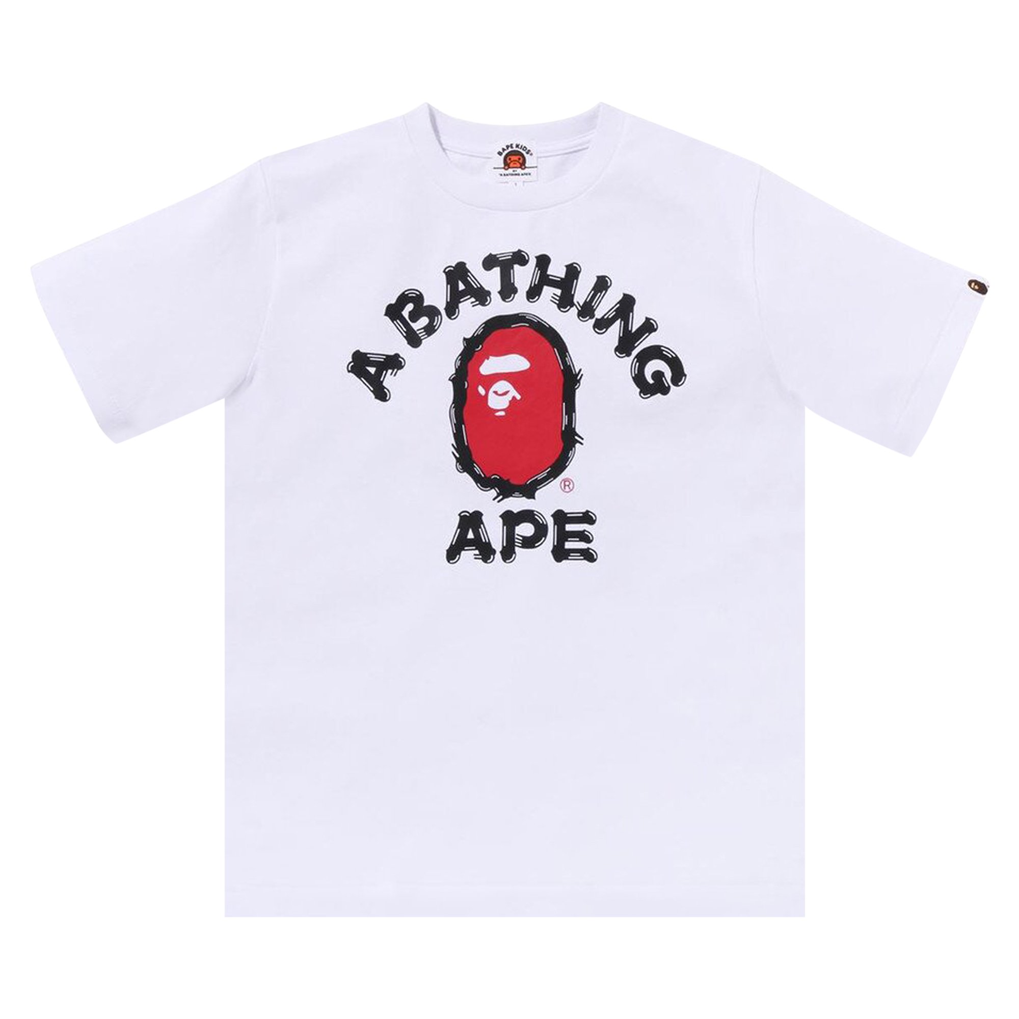 

Футболка BAPE Brush College, Белая