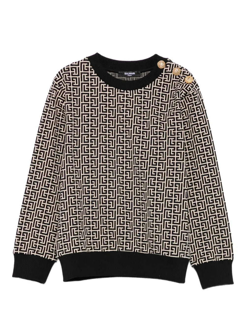 

Свитер с монограммой Balmain Kids, нейтральный