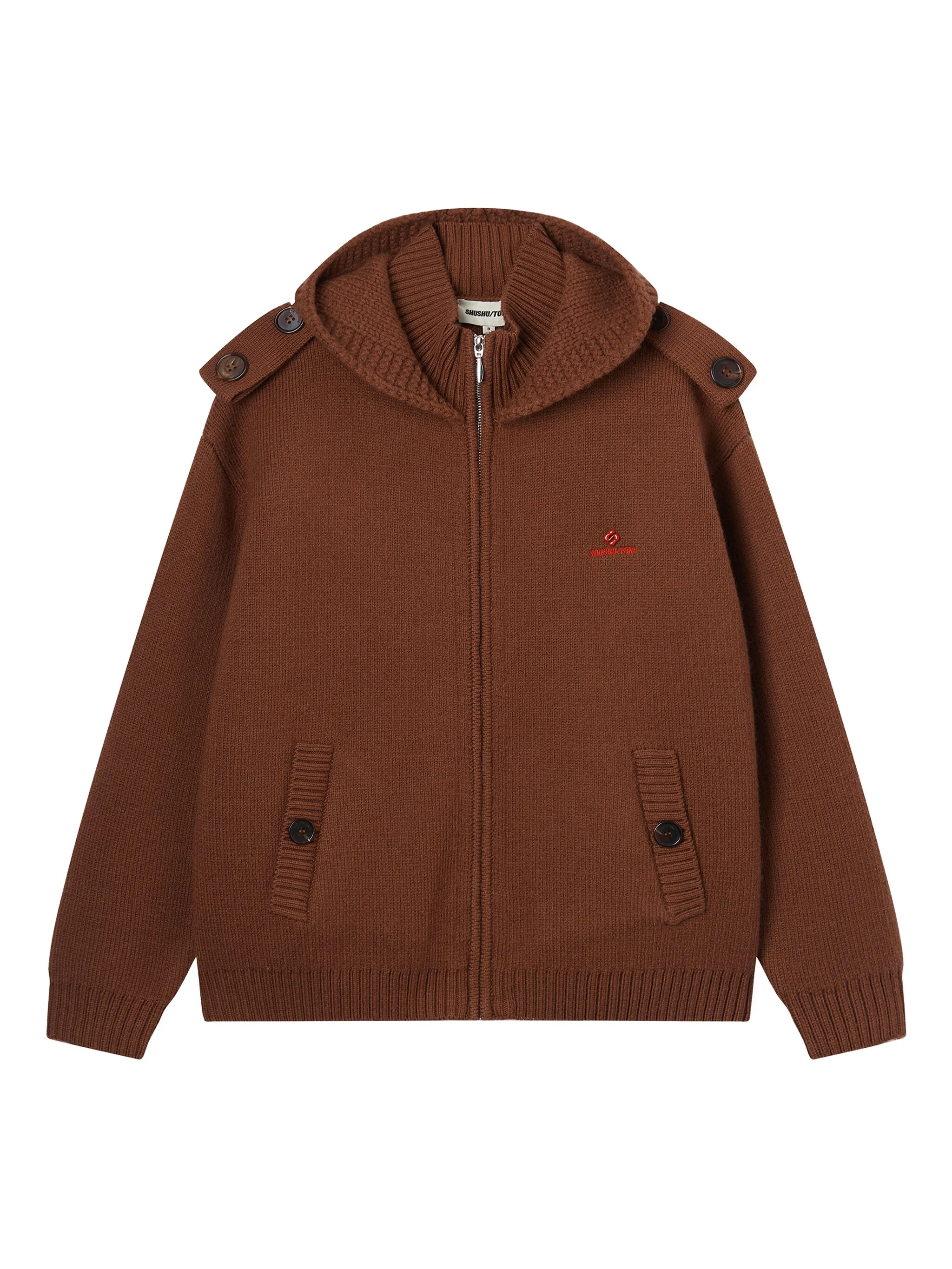 

Кардиган на молнии с капюшоном Shushu/Tong, коричневый