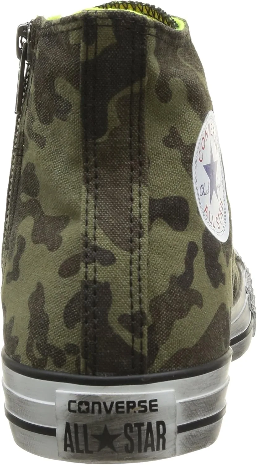 Кроссовки Converse All Star Hi Side Zip Canvas, унисекс, для взрослых, зеленый/желтый — фото 3