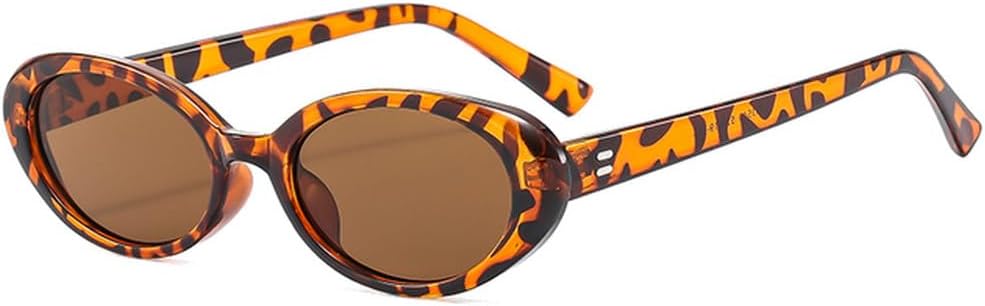 

Модные маленькие овальные солнцезащитные очки для женщин, классические винтажные солнцезащитные очки для мужчин, защита от ультрафиолета UV400 для женщин TVTBBVV, Leopard Tea