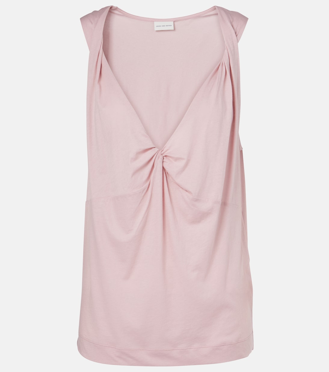 

Топ из хлопка со сборками Dries Van Noten, Lpink