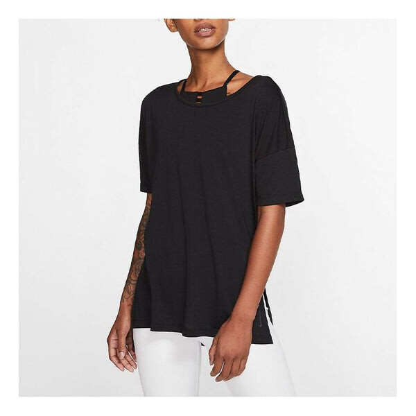 

Футболка (WMNS) Nike AS W NK Dry LAYER SS Top Black, черный