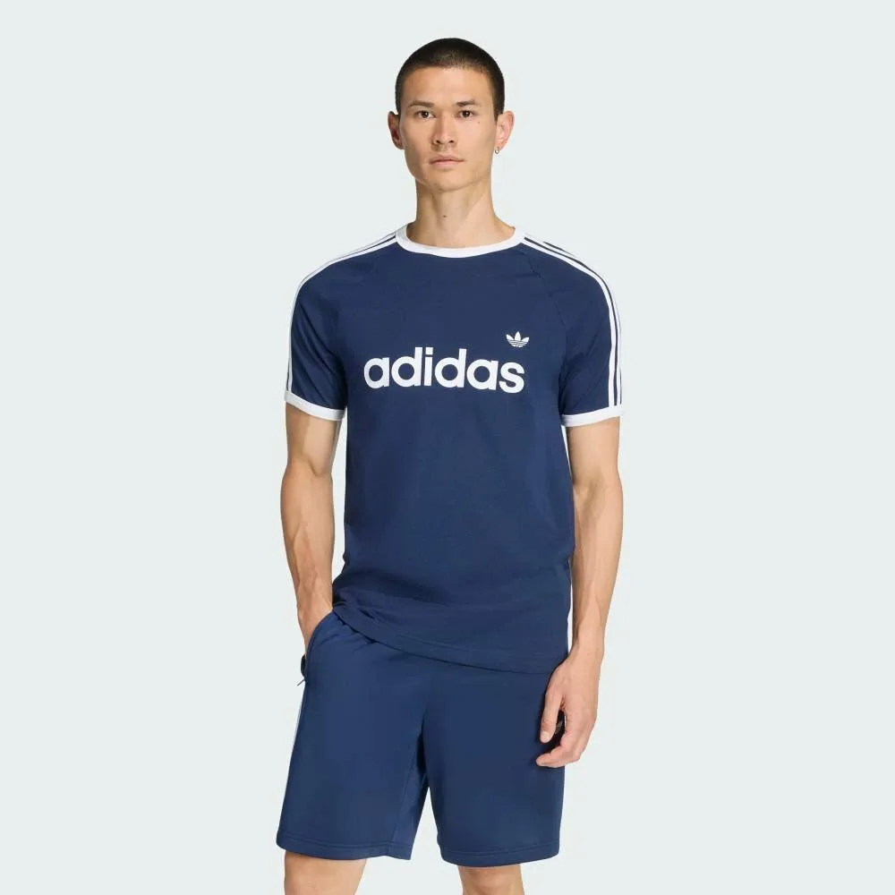 Футболка Three Stripes Slim Ringer Adidas, blue