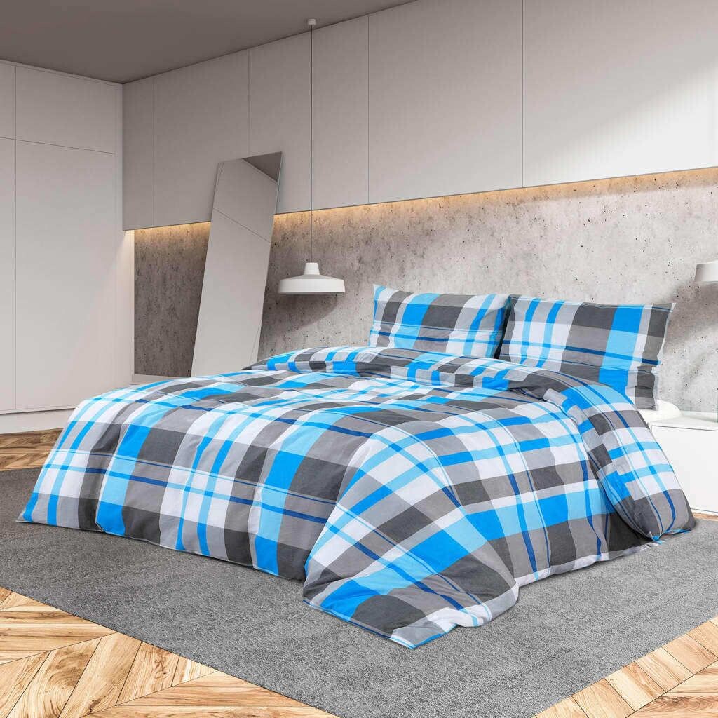 

Комплект постельного белья синий и серый 135х200 см хлопок DKD HOME DECOR