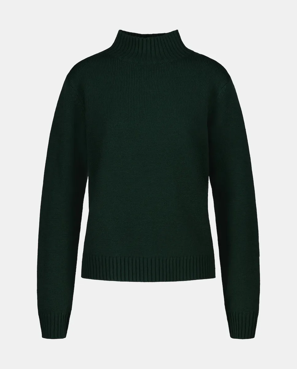 

Женский однотонный свитер с высоким воротником Easy Wear, зеленый