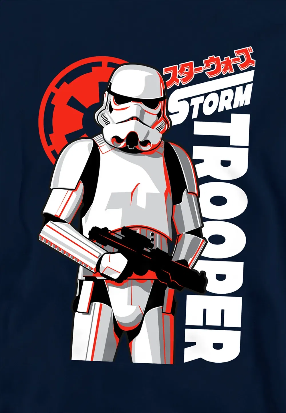 Детская худи с принтом Stormtrooper Manga, Disney, темно-синий — фото 2