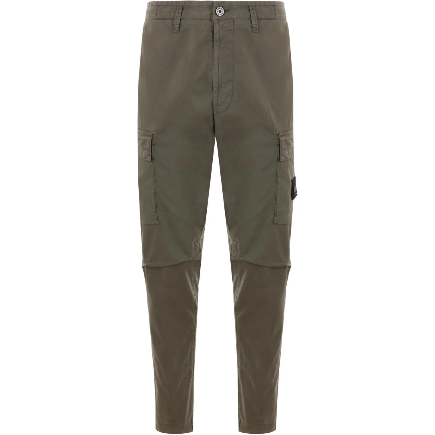 Карго брюки slim-fit с нашивкой в виде компаса STONE ISLAND, Musk Green
