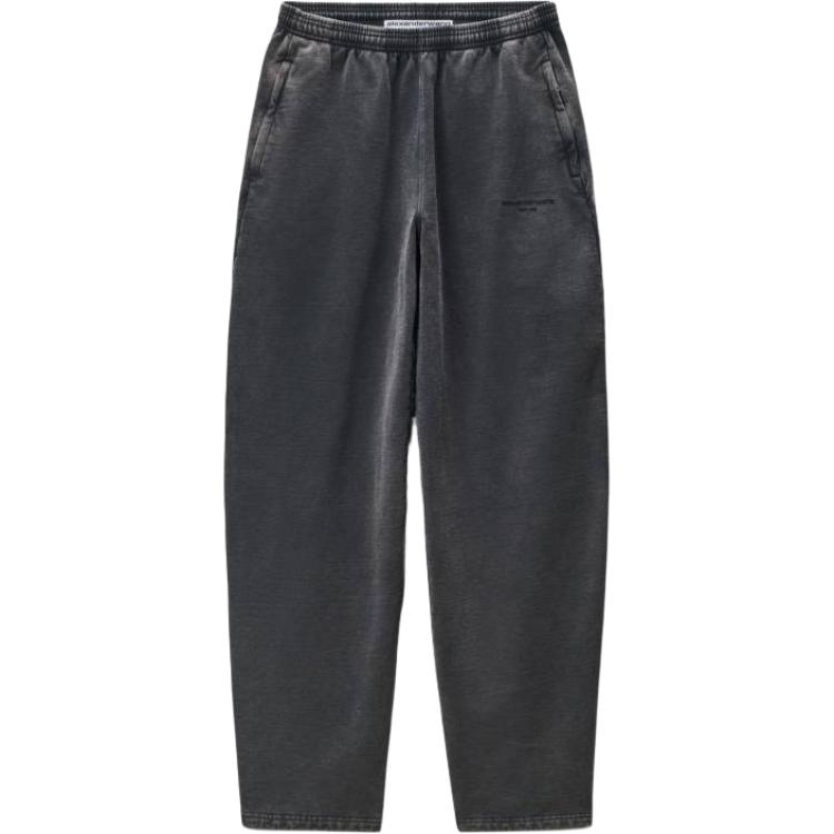 

Брюки с эластичной талией и широкими штанинами Alexander Wang, черный