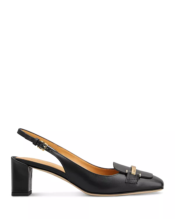 Женские туфли-лодочки с открытой пяткой Tod'S, черный — фото 2