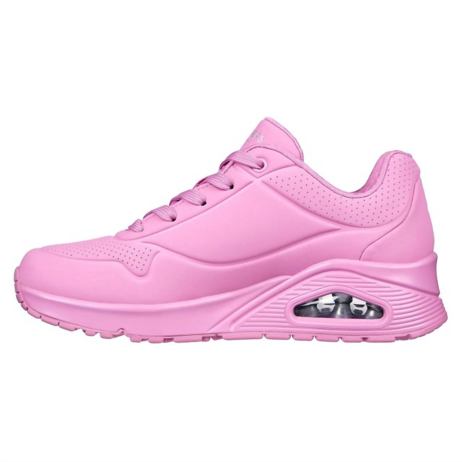 Женские кроссовки Uno Stand On Air розового цвета Skechers — фото 4