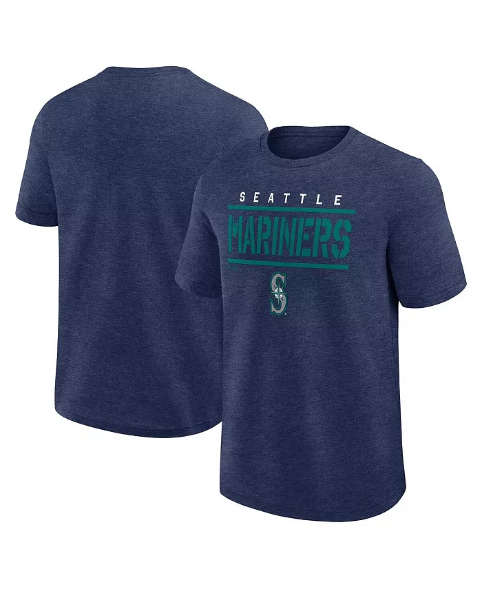 

Мужская футболка Heather Navy Seattle Mariners Top Notch Fanatics