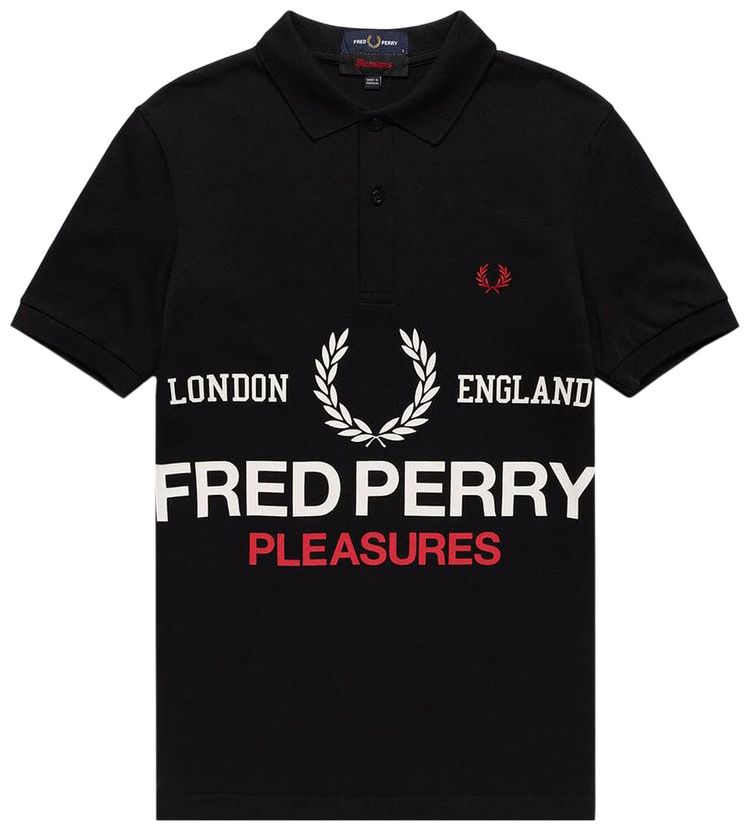 

Поло Fred Perry x Pleasures Logo Polo 'Black', черный